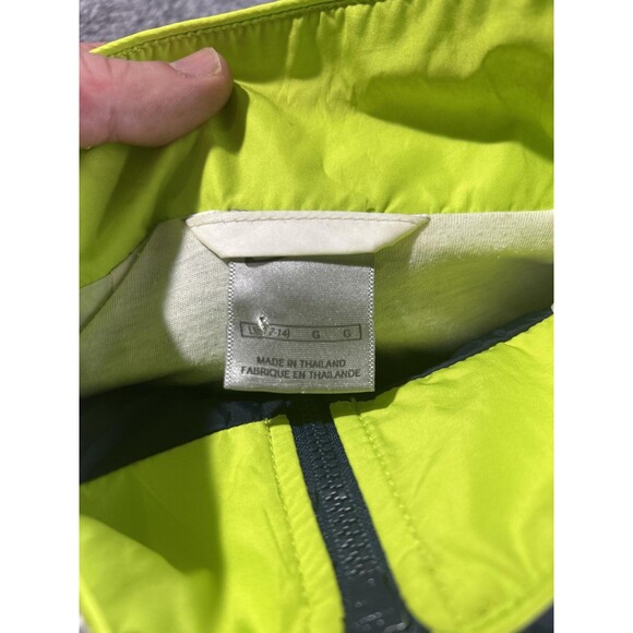 Nike Windbreaker Jacket Mens Large Blue White Full Zip Spell Out Swoosh Neon - Picture 3 of 10